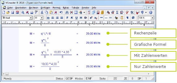 Darstellungsarten von Formeln