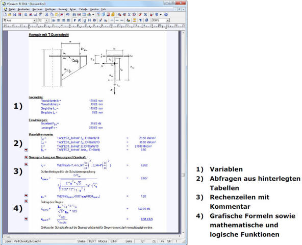 Wichtige Elemente des Rechenteils