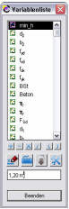 Variablenliste