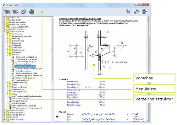 Der Vorlagen-Explorer