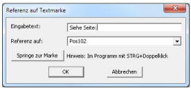 Referenz auf Textmarke