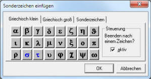 Sonderzeichen einfuegen